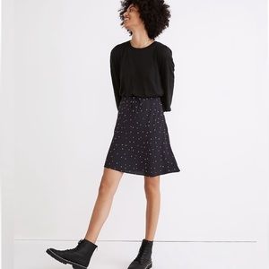 Madewell Drawstring Mini Slip Skirt in Night Stars